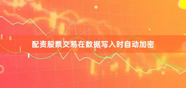 配资股票交易在数据写入时自动加密