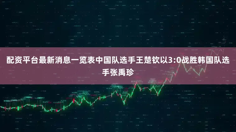 配资平台最新消息一览表中国队选手王楚钦以3:0战胜韩国队选手张禹珍